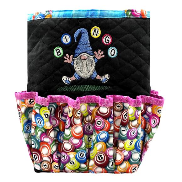 Hand crafted by ME Gnome Bingo Bag for 12 exterior bush or dauber pockets - Picture 1 of 8